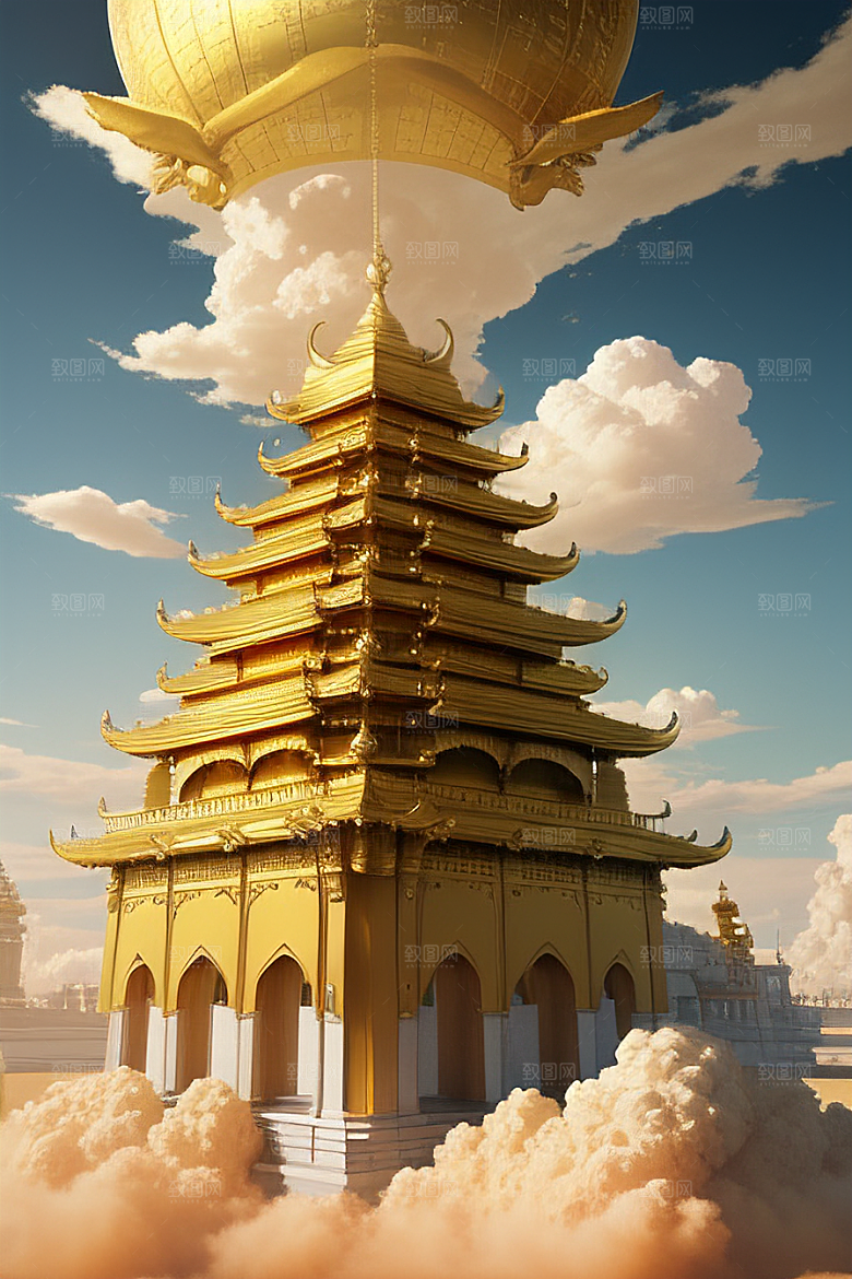 梦幻黄金超高清下的金龙宫殿