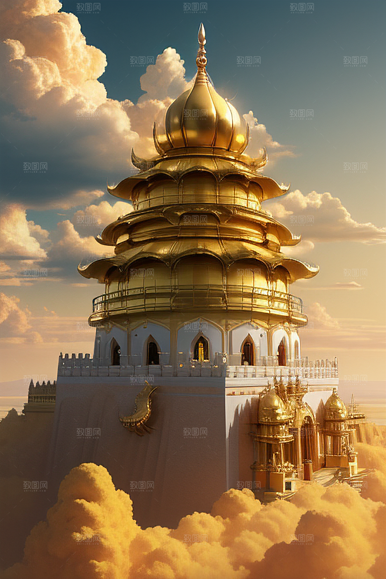 梦幻黄金超高清下的金龙宫殿