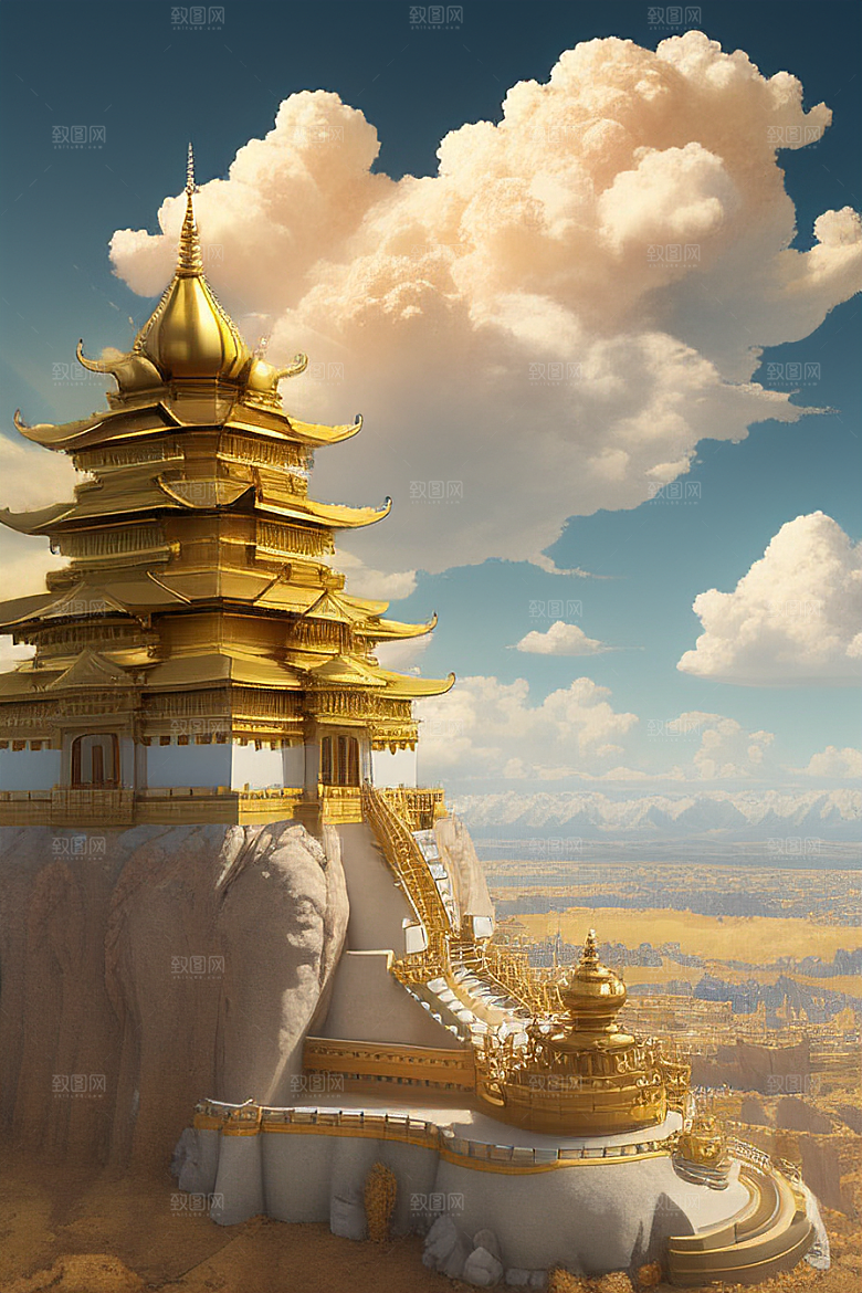 梦幻黄金超高清下的金龙宫殿