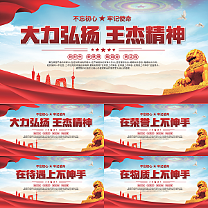 王杰精神党建展板系列