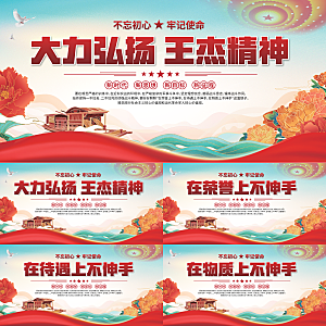王杰精神党建展板系列