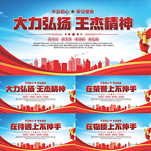 王杰精神党建展板系列