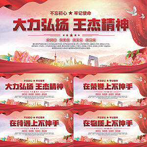 王杰精神党建展板系列