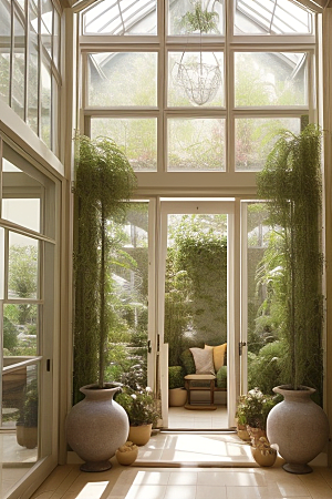 光线与植物的交织卧室花园的装饰技巧