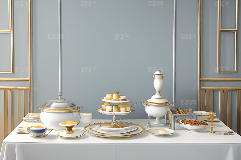 灰色餐具安谧温馨