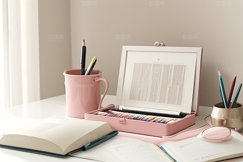 笔架笔筒雅典灰办公必备良品
