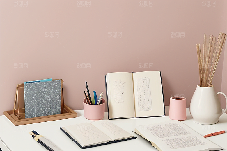 雅典灰笔架笔筒品味办公艺术