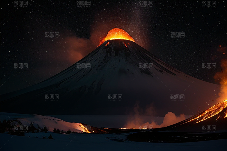 地球的呼吸感受雪山喷发的力量