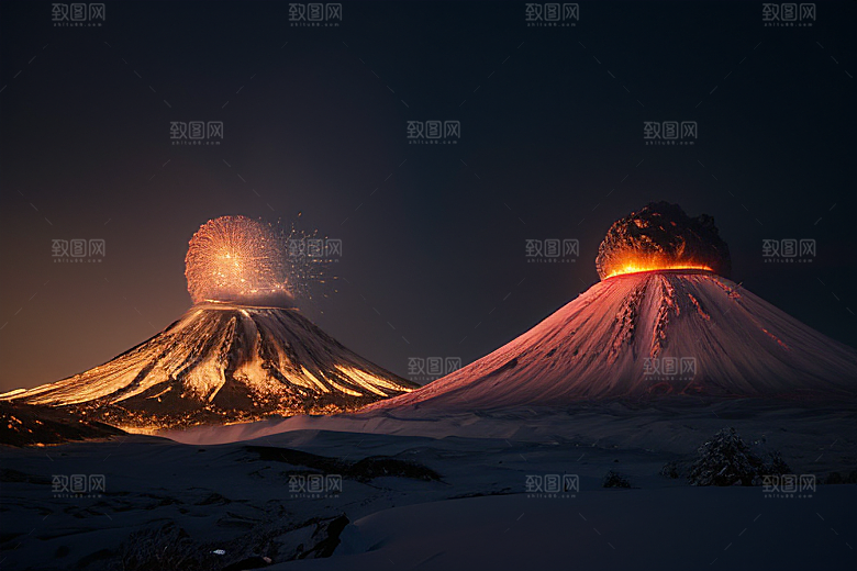 地球的呼吸感受雪山喷发的力量