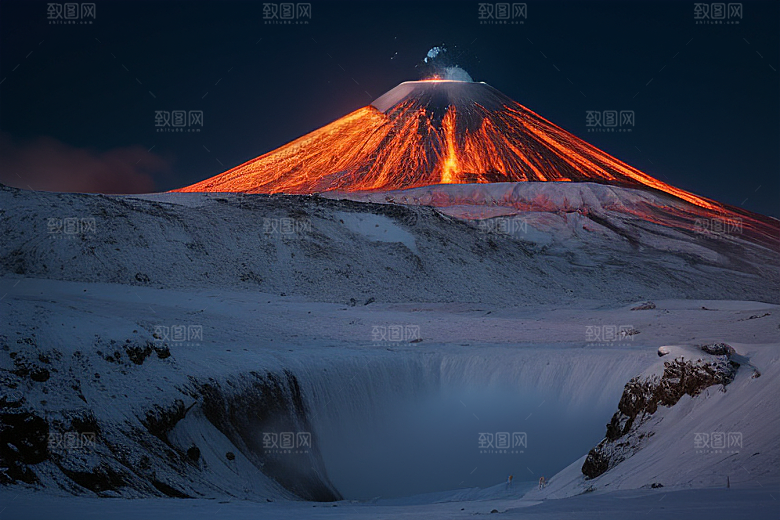 地球的呼吸感受雪山喷发的力量