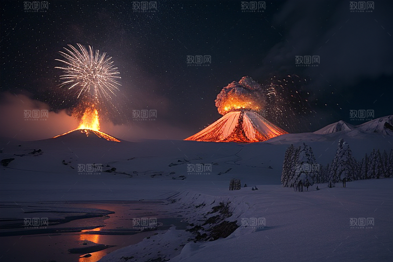 地球的呼吸感受雪山喷发的力量