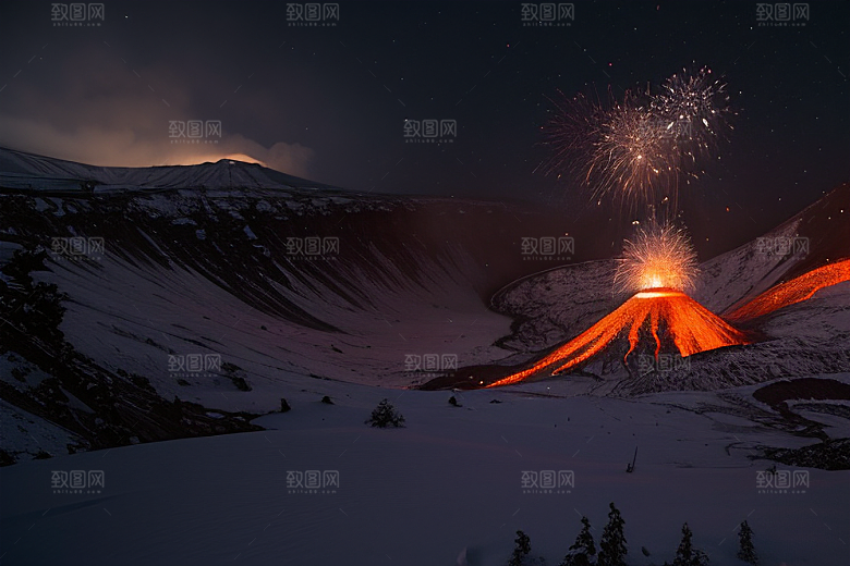 地球的呼吸感受雪山喷发的力量