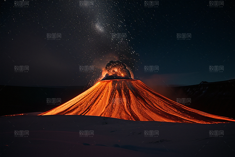 地球的呼吸感受雪山喷发的力量