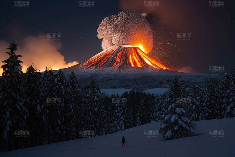火山喷发的美丽与危险雪山之巅