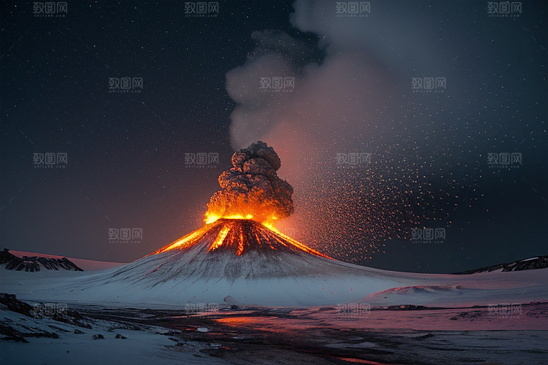 火山喷发的美丽与危险雪山之巅