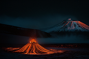 火山喷发的美丽与危险雪山之巅