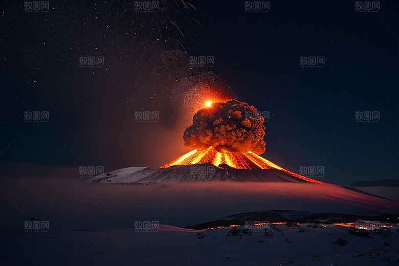 火山喷发的美丽与危险雪山之巅