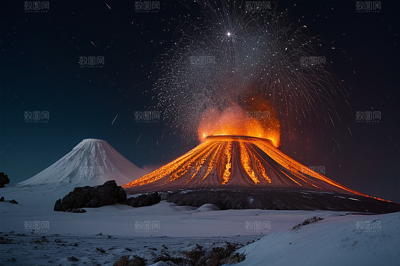 火山喷发的美丽与危险雪山之巅