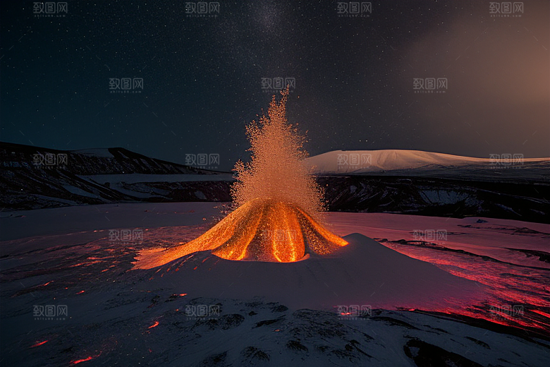 火山喷发的美丽与危险雪山之巅