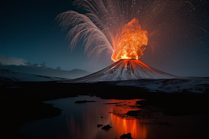 火山喷发的美丽与危险雪山之巅