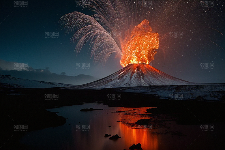 火山喷发的美丽与危险雪山之巅