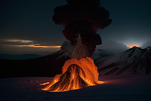 火山喷发的美丽与危险雪山之巅