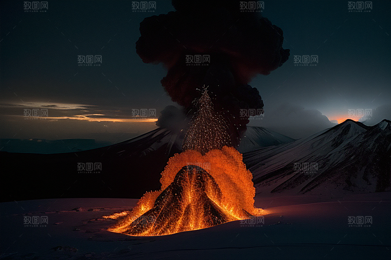 火山喷发的美丽与危险雪山之巅
