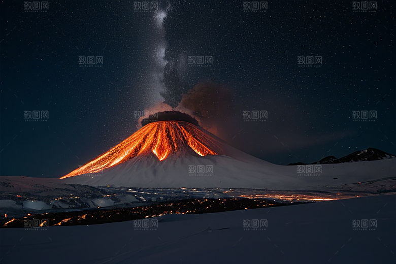 火山喷发的美丽与危险雪山之巅