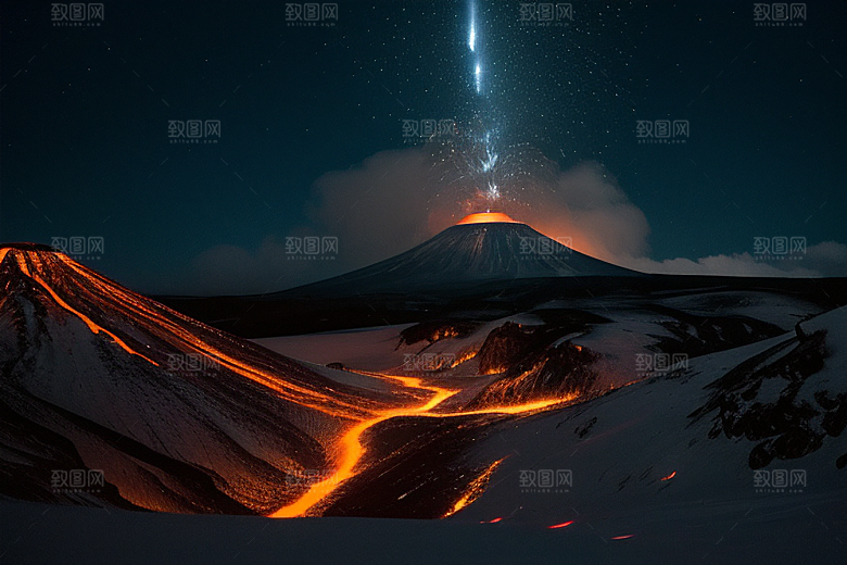 火山喷发的美丽与危险雪山之巅