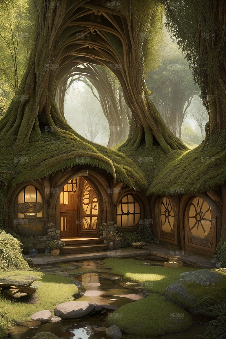 霍比特人建筑中的绿化与景观设计