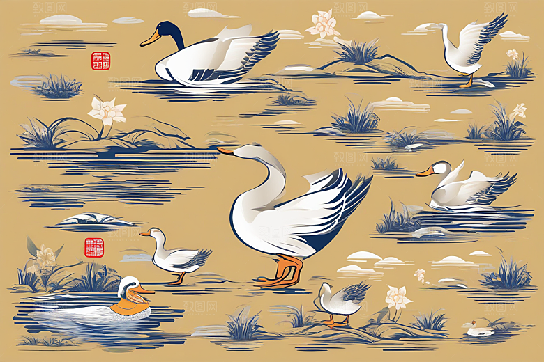 宋徽宗与绘本插图的奇幻之旅