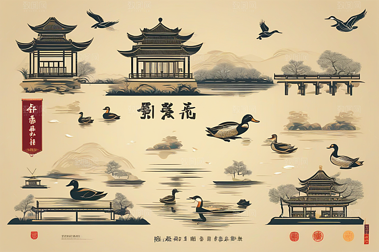 近乎完美的绘画艺术现代欧洲墨水画