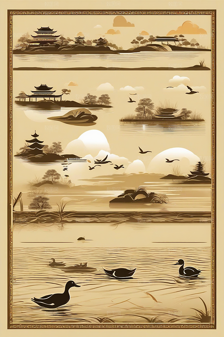 近乎完美的绘画艺术现代欧洲墨水画