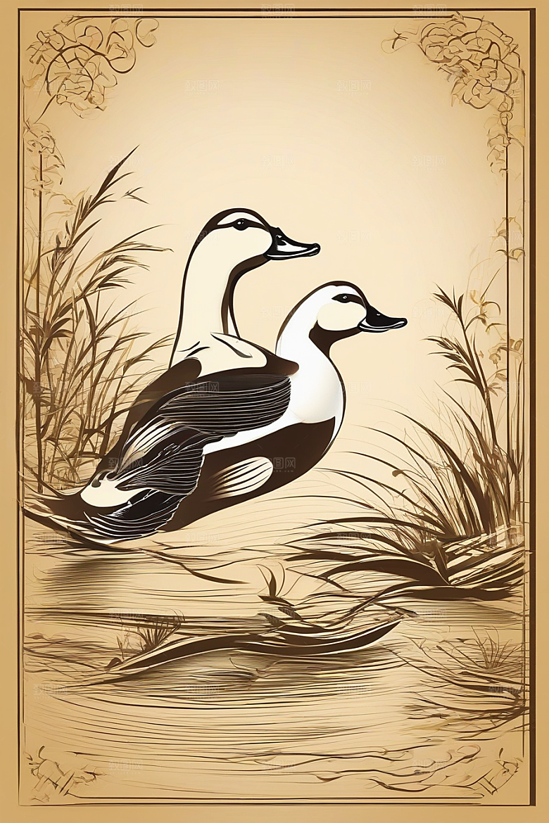 近乎完美的绘画艺术现代欧洲墨水画