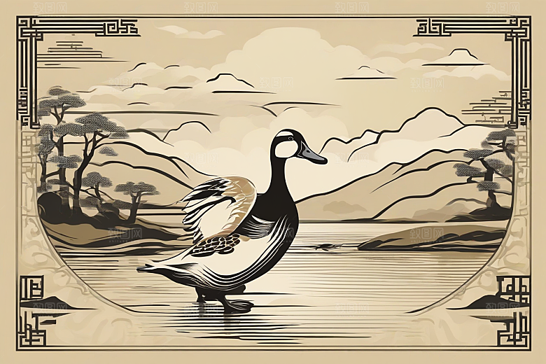 绘画艺术超精细的现代欧洲墨水画
