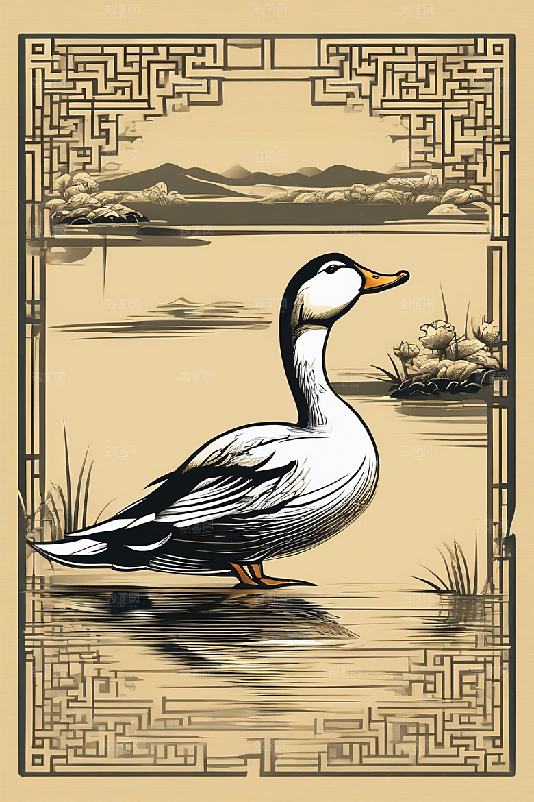 绘画艺术超精细的现代欧洲墨水画