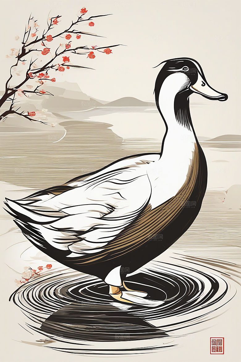 绘画艺术超精细的现代欧洲墨水画