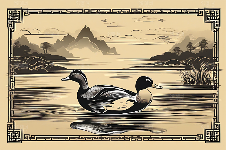 近乎完美的绘画现代欧洲墨水画