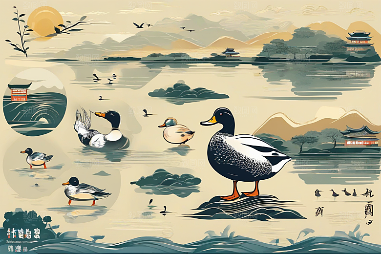 超精细的绘画现代欧洲墨水画