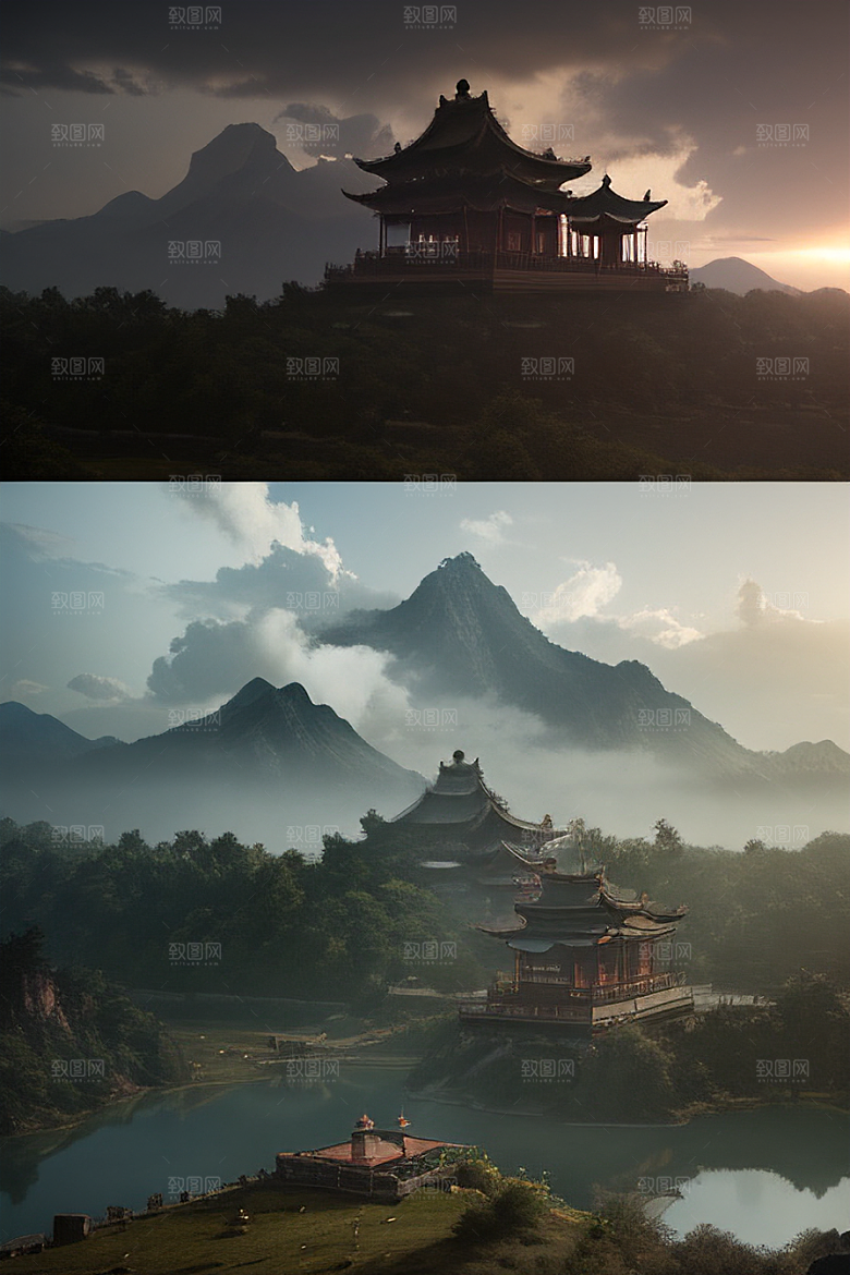 中国宫殿壮丽的历史遗迹