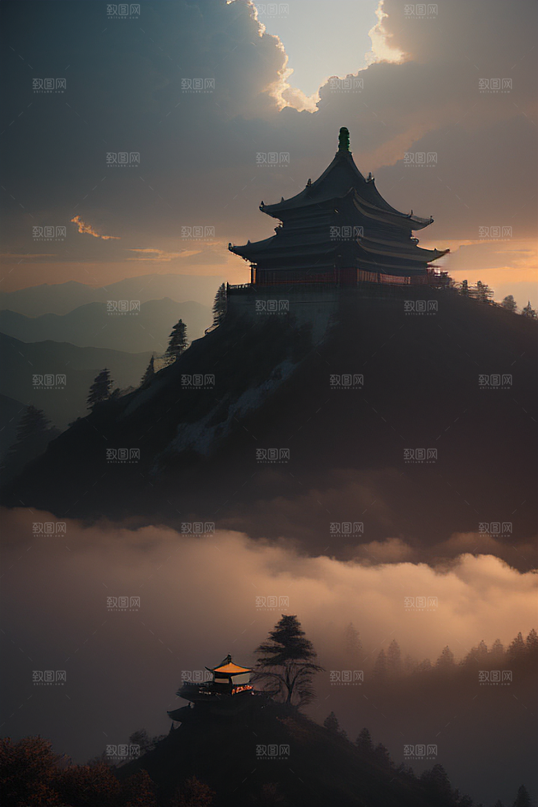 中国宫殿壮丽的历史遗迹