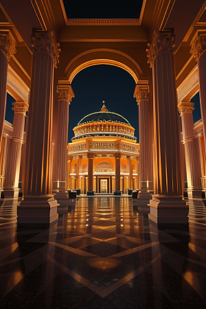 梦幻之旅凯撒宫殿的夜晚细腻描绘的美丽