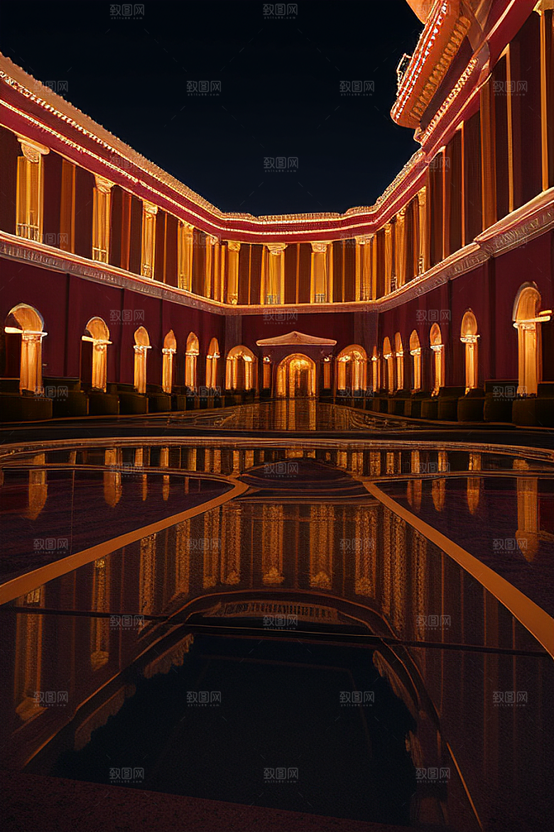 梦幻之旅凯撒宫殿的夜晚细腻描绘的美丽