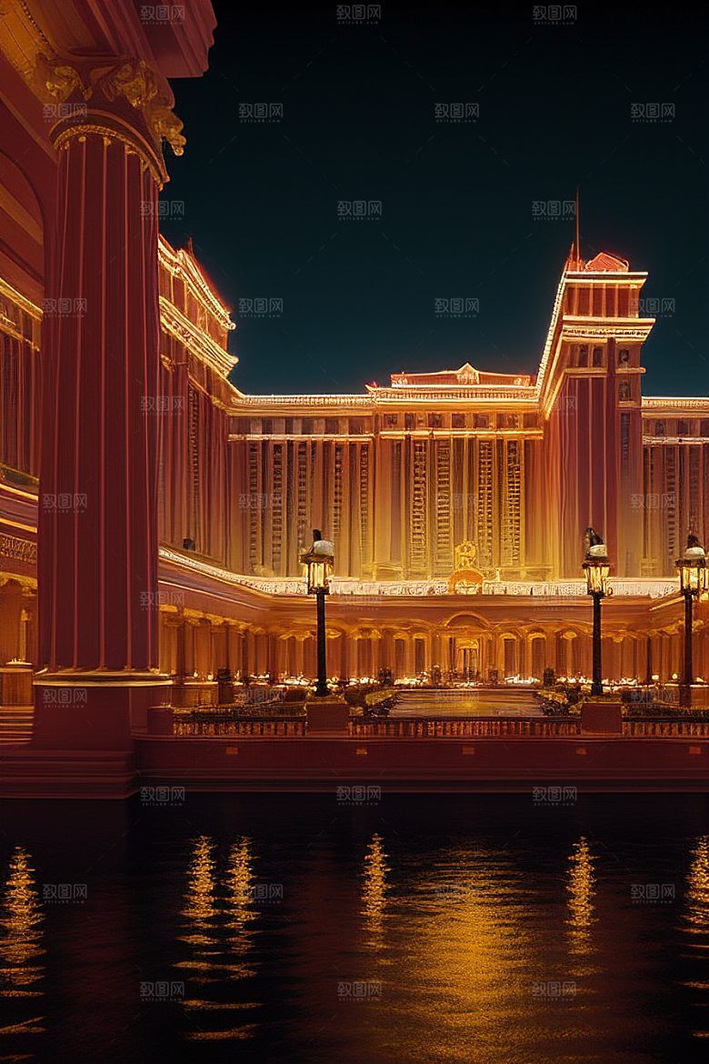 梦幻之旅凯撒宫殿的夜晚细腻描绘的美丽