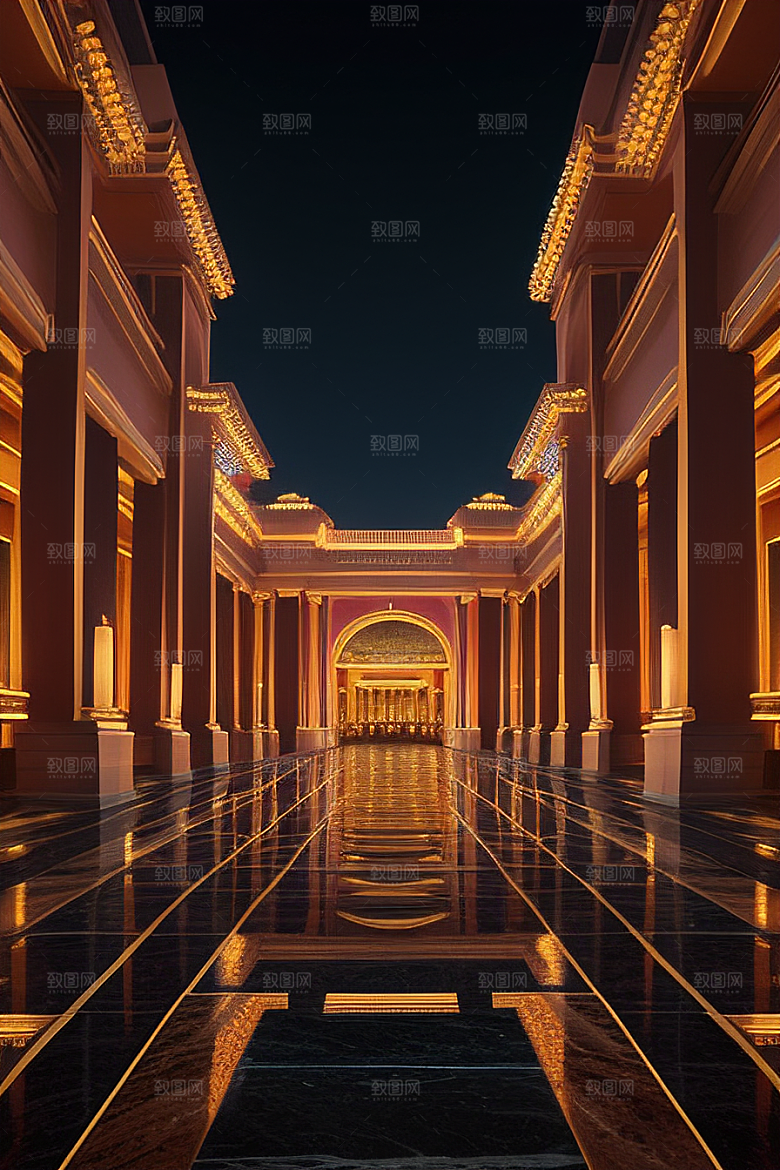 梦幻之旅凯撒宫殿的夜晚细腻描绘的美丽
