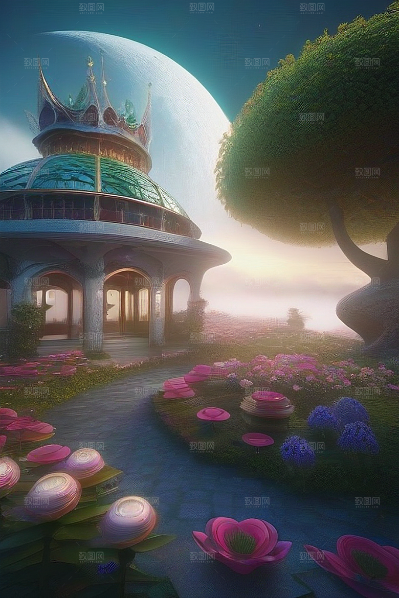 梦幻般的月亮宫殿4K高清
