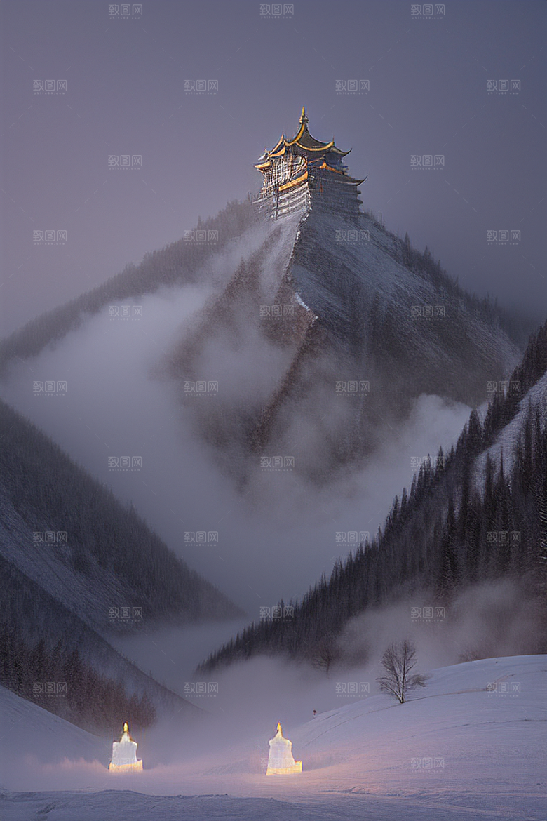 幽灵吹灯昆仑山的神秘霞光