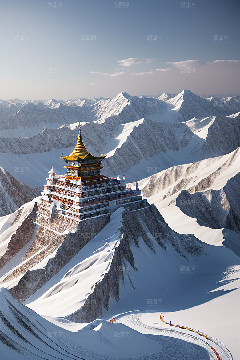 昆仑山之雪宫史诗般的壮丽景色