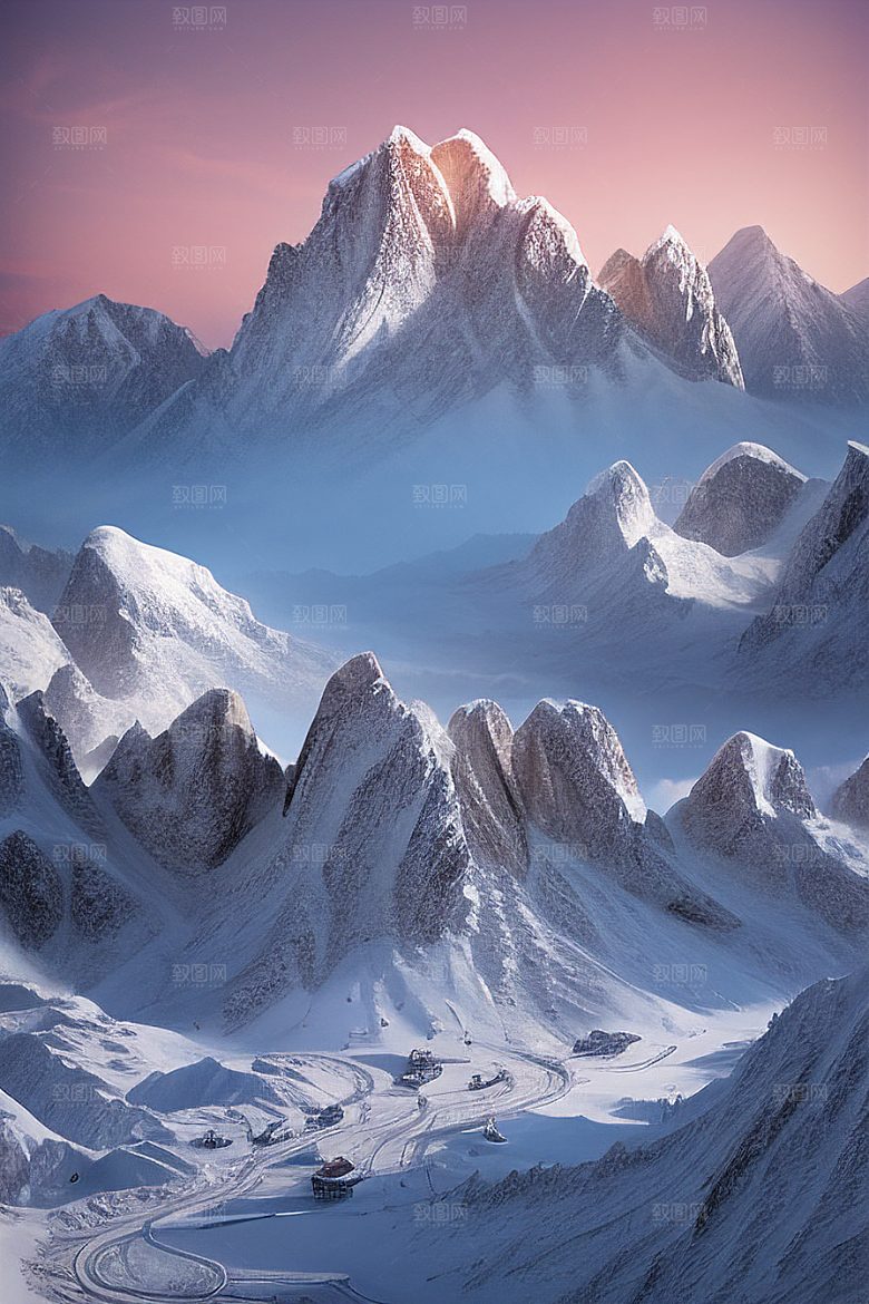 昆仑山之雪宫史诗般的壮丽景色