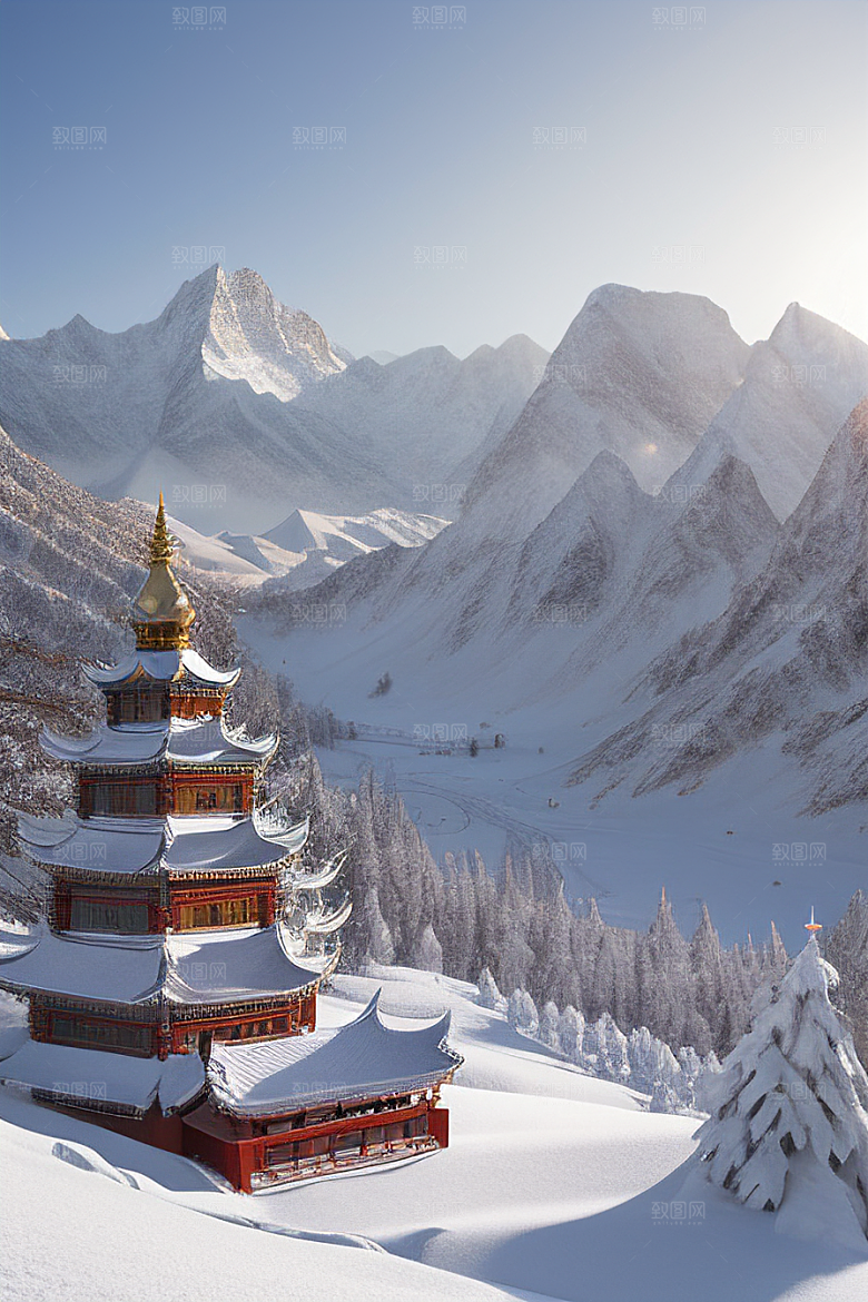 昆仑山之雪宫史诗般的壮丽景色